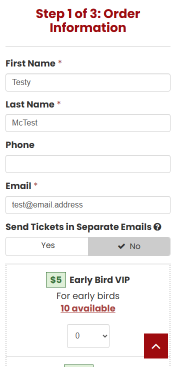 Ticket Form Ticket Form